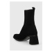 Členkové topánky Camper Kiara dámske, čierna farba, na podpätku, K400709.003