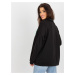 ČIERNE OVERSIZE TRIČKO S NÁŠIVKOU LK-BZ-509270.43-BLACK