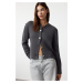 Trendyol Anthracite Basic Knitwear Cardigan