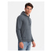 Ombre BASIC men's cotton kangaroo hooded sweatshirt - graphite