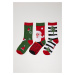 Stripe Santa Christmas Socks - 3-Pack multicolor