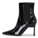 Calvin Klein Členková obuv Geo Stiletto Chelsea Boot 90-Pat HW0HW01809 Čierna