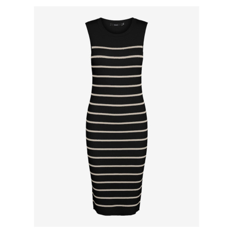 Black Women's Striped Dress Vero Moda Gizelle - Women