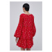 Šaty Billabong červená farba, mini, áčkový strih