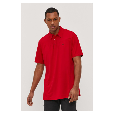 Polo tričko Wrangler pánske, červená farba, jednofarebné