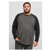 Raglan Contrast LS charcoal/black