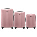 Rose gold sada cestovných kufrov KESTRAL KST01, Set of 3 suitcases (L, M, S) Wings, Rose gold