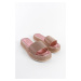 Capone Outfitters Women's Slippers with Wedge Heels and Stones