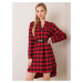 Red and black flannel dress