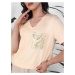 Women's T-shirt TASTI, peach, Dstreet