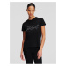 Black women's T-shirt KARL LAGERFELD Rhinestone Logo - Women