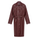 Trendyol Claret Red Faux Leather Regular Trench Coat