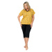 Queen 3/4 Plus Size Mustard Pajamas