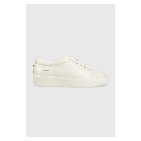 Kožené tenisky Karl Lagerfeld FLINT biela farba, KL53320