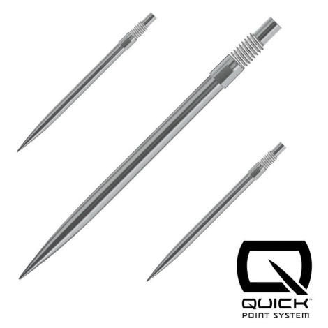 Náhradné hroty Harrows Quick Point strieborné, 35mm - 3ks