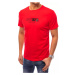 Červené pánske tričko Dstreet s potlačou