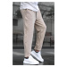 Madmext Beige Basic Waffle Fabric Men's Trousers 6509