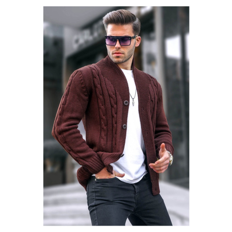 Madmext hnedý pletený sveter 9053