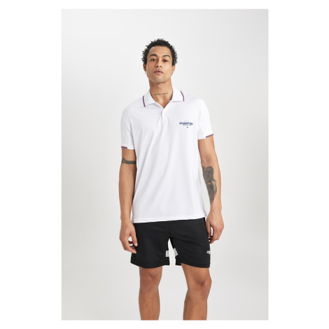 DEFACTO Fit Standard Fit Printed Short Sleeve Sports Polo T-Shirt