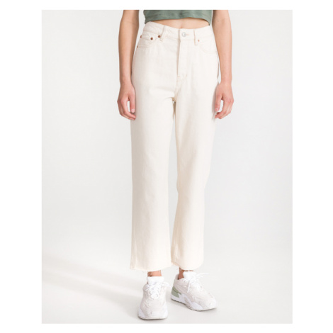 Biele dámske džínsy bootcut