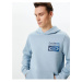 Koton Back Printed Hoodie Space Theme Kangaroo Relaxed Fit with Pocket