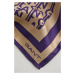 ŠATKA GANT MONOGRAM PRINTED SILK SCARF PANSY PURPLE