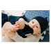 Bavlnená detská čiapočka v tmavomodrej farbe