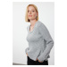 Trendyol Dark Gray Soft Texture Knitted Sweater