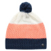 Winter hat with pompom ALPINE PRO DELORE neon salmon