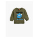 Koton Monster Print Sweatshirt Long Sleeve Crew Neck