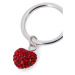 Karl Lagerfeld Sada šperkov ' Ikonik Pave Heart'  červená / čierna / strieborná