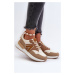 Women's sneakers made of eco leather, brown Vinelli