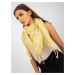 Light yellow and white scarf with fringe