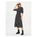 Tommy Jeans Košeľové šaty Tjw Ditsy Belted Midi Dress Ext DW0DW17419 Čierna Regular Fit