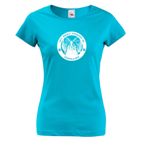 Dámské tričko Papillon - darček pre milovníkov psov
