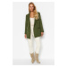 Trendyol Khaki Oversize Lined Woven Blazer Jacket