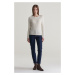 SVETER GANT MINI CABLE KNIT C-NECK CREAM