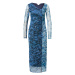 Warehouse Šaty 'Jemma Lewis'  modrá / zmiešané farby