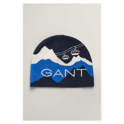 ČAPICA GANT GRAPHIC BEANIE EVENING BLUE