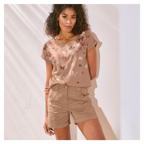 Rovné tričko s okrúhlym výstrihom a potlačou motýľov Blancheporte