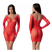 Šaty Passion BS101 red - Bodystocking Farba: Červená