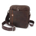 Kožená crossbody taška BHPC Explore M+ BH-382-25 hnedá 3 L