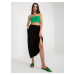 Basic black midi skirt with pockets by RUE PARIS