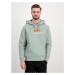 ALPHA INDUSTRIES Mikina  pastelovo zelená / oranžová / biela