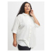 White Ladies Shirt with Linen Fransa - Ladies