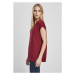 Urban Classics Ladies Organic Extended Shoulder Tee burgundy