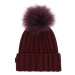 Čapica Woolrich Beanie Cashmere Pom-Pom Dark Amethyst