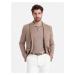 Ombre Men's jacket with patch pockets - dark beige