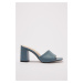 Trendyol Blue Square Toe Women's Slippers