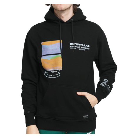 Caterpillar Fashion Pocket Hoodie Black Pánske - Mikiny a mikiny s kapucou Caterpillar - Čierna 